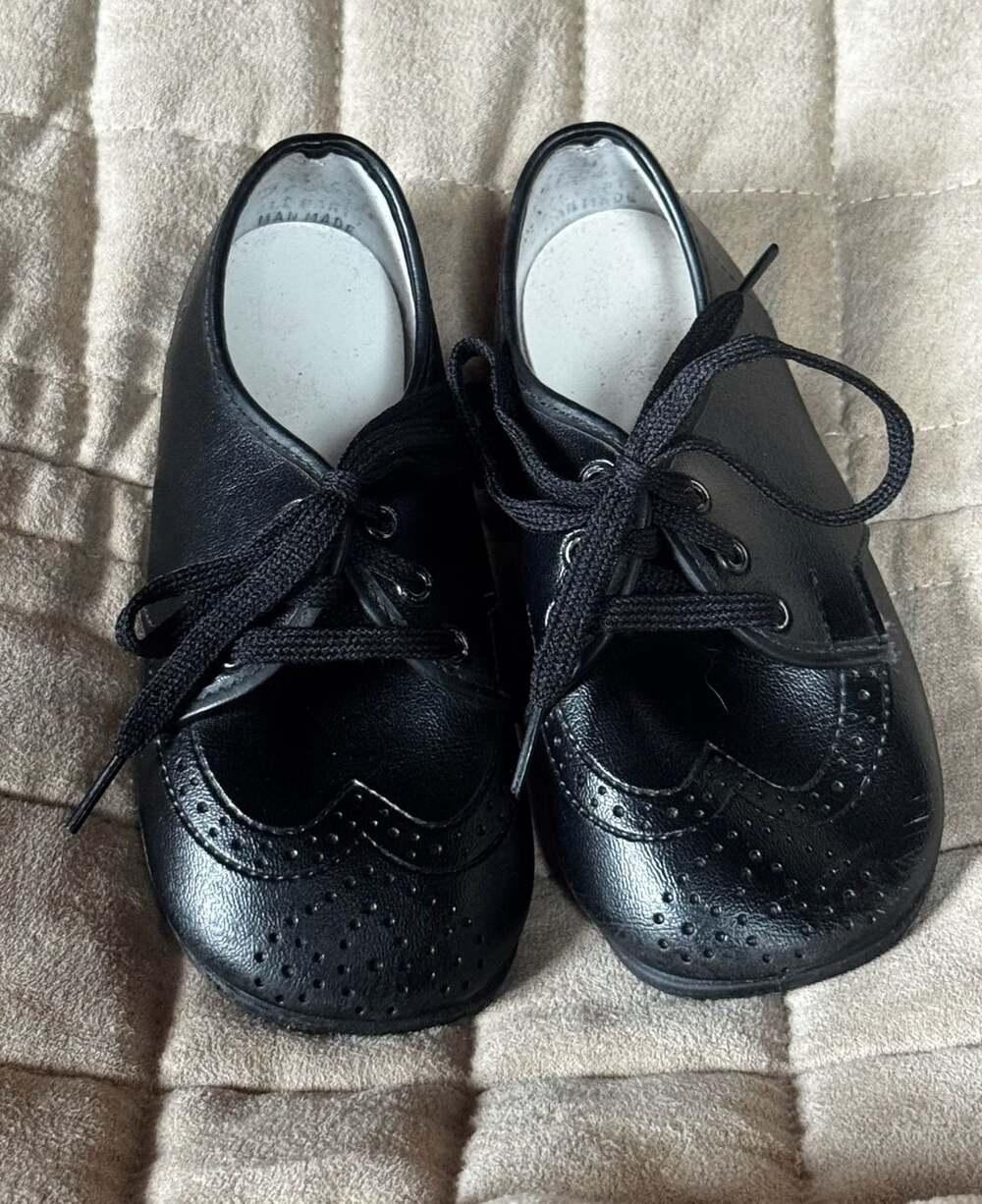 Small Steps Oxford Brogue Shoes Size 6 Black Toddler Dress Shoes Made in USA